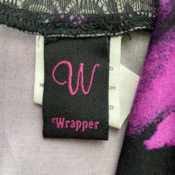 Vintage Y2K Wrapper Cowl Neck Top Women S Purple Lace Grunge‎ Witchy Whimsigoth - Picture 5 of 8